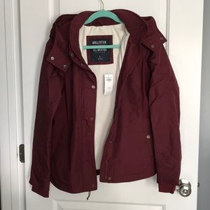 Maroon Hollister coat